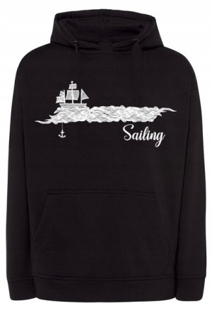 Bluza męska ŻEGLARSKI nadruk ŁÓDŹ MORZE r.XL
