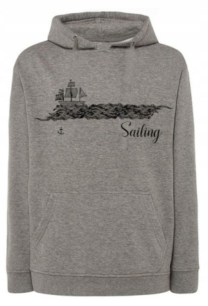 Bluza męska ŻEGLARSKI nadruk ŁÓDŹ MORZE r.XL