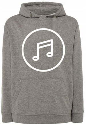 Bluza muzyczny nadruk Nutka Muzyka r.3XL