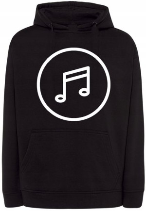 Bluza muzyczny nadruk Nutka Muzyka r.5XL
