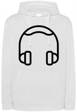 Bluza muzyczny nadruk SŁUCHAWKI r.3XL