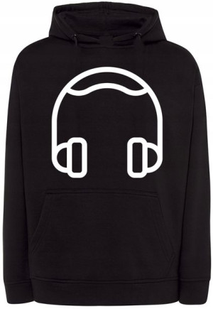 Bluza muzyczny nadruk SŁUCHAWKI r.5XL