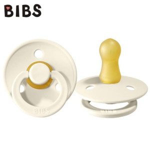 Smoczek uspokajający naturalny kauczukowy BIBS IVORY M 6-18 mcy