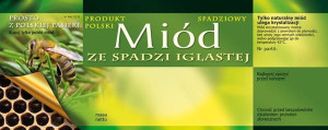 Paczka dużych etykiet na miód ze spadzi iglastej (100szt) - wzór E122
