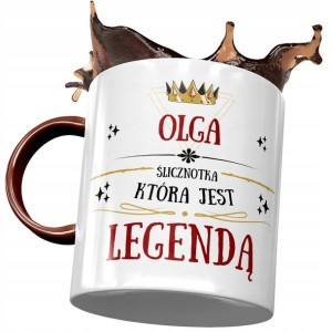 Kubek Bordowy Dla Olgi Koleżanki Żony na Prezent