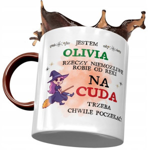 Kubek Bordowy Dla Olivii Koleżanki Żony na Prezent