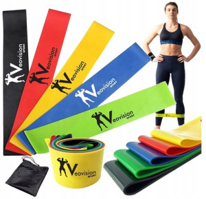 Zestaw 5 Gum Oporowych Do Ćwiczeń Crossfit Fitness