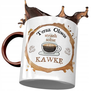 Kubek Bordowy Dla Oliwii Koleżanki Przyjaciółki