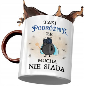 Kubek Bordowy Dla Podróżnika Mucha Nie Siada