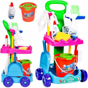 Wózek Do Sprzątania Dla Dzieci + Mop + Wiadro