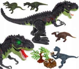 Mega Dinozaur T-rex Chodzi Świeci Znosi Jaja Ryczy