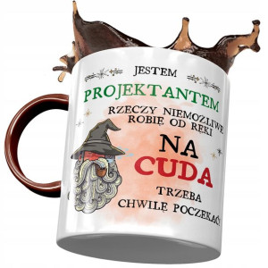 Kubek Bordowy Dla Projektanta Na Cuda Trzeba