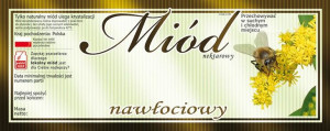 Paczka dużych etykiet na miód nawłociowy (100szt) - wzór E139