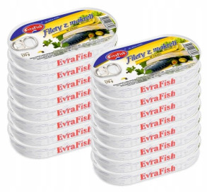 EvraFish FILETY Z MAKRELI w Oleju 16 x 170g