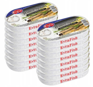 EvraFish WĘDZONE SZPROTY W Oleju Winter 16 x 170g