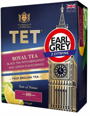 Herbata Tet Royal Tea Czarna Cytryna Bergamot 200g