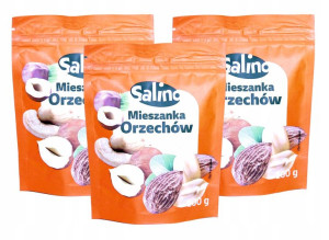 Mieszanka ORZECHÓW Salino Nerkowca Migdały 3x 100g