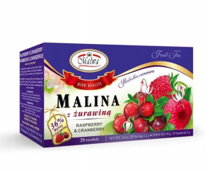 Malwa Herbata Ekspresowa Malina Z Żurawiną 20tb