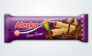 Wafelek ALASKA KAKAOWY BEZGLUTENOWY Rurki 48x18g