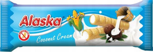 Wafelek ALASKA KOKOSOWY BEZGLUTENOWY Rurki 48x18g