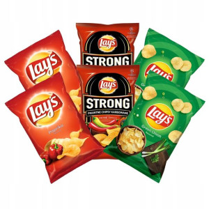 Lays Chipsy Zielona Cebulka Papryka Strong 6x 140g