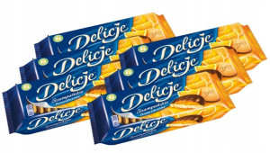 Ciastka DELICJE SZAMPAŃSKIE Pomarańczowe 6 SZTUK