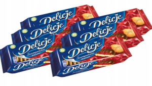 Ciastka DELICJE SZAMPAŃSKIE Wiśniowe 6 SZT x 147g