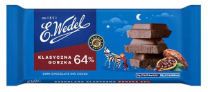 CZEKOLADA E.Wedel Klasyczna GORZKA 64% KAKAO 90g