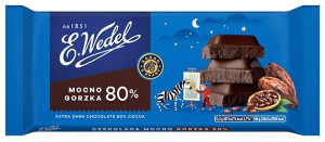 CZEKOLADA E.Wedel Mocno GORZKA 80% KAKAO 80g
