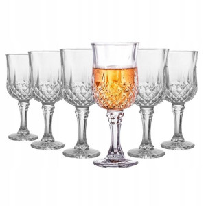 Kieliszki do szampana, wina białego, wina czerwonego 250ml 6 szt.