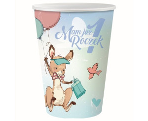 Kubeczki Papierowe Na Roczek Z Kangurkiem - 270ml 6szt (1)