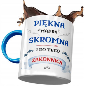 Kubek Błękitny Dla Zakonnicy Piękna Mądra Skromna