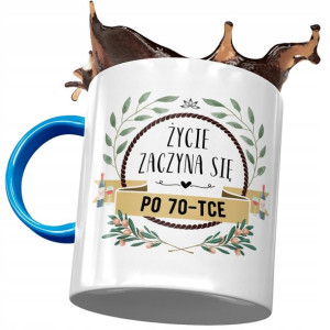 Kubek Błękitny na Urodziny 70 70te 70-te