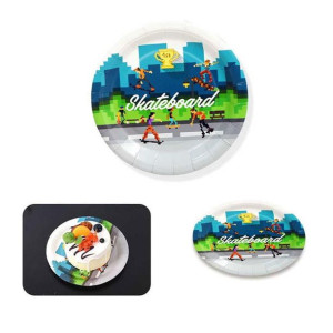 Talerzyki Papierowe Skateboard Game On 18cm,8szt