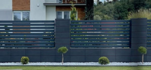 ogrodzenie Joniec gładkie nowoczesne Styrobud fini 50x20 grafit