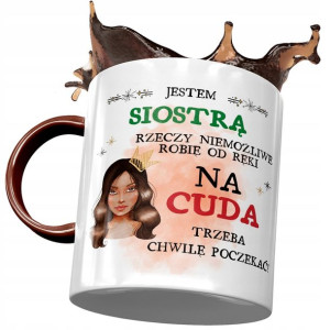 Kubek Bordowy Dla Siostry na Urodziny na Prezent