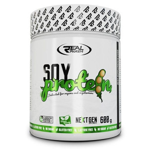 Real Pharm SOY PROTEIN -  BIAŁKO SOJOWE - Real Pharm - 600g TRUSKAWKA
