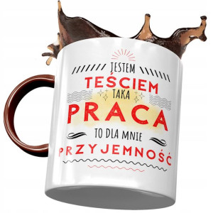 Kubek Bordowy dla Teścia Teściunia na Prezent