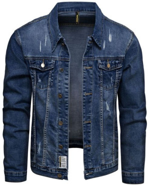 Kurtka męska jeans granatowa Recea - XL