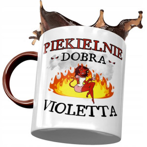 Kubek Bordowy Dla Violetty Koleżanki Żony Prezent