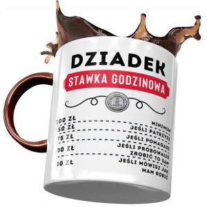 Kubek Bordowy Dziadka Dzień Dziadka Prezent