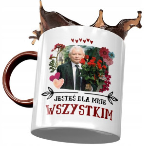 Kubek Bordowy Jarosław Kaczyński PiS na Prezent