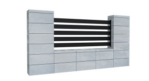 ogrodzenie gładkie nowoczesne Styrobud fini 50x20 bianco Joniec