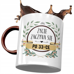Kubek Bordowy na Urodziny 33 33cie 33-cie Prezent
