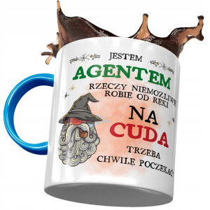 Kubek Błękitny Dla Agenta Na Cuda Prezent