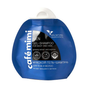 OUTLET Szampon-żel dla mężczyzn 2w1 Żeń-szeń i Arginina, 100ml Cafe Mimi