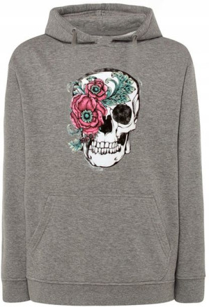 Bluza nadruk Czaszka z Kwiatami r.4XL