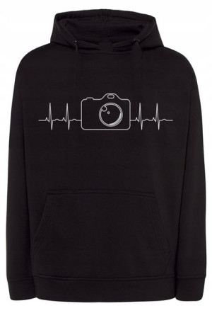 Bluza nadruk Ekg MIŁOŚĆ APARAT FOTOGRAFIA r.M