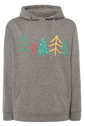 Bluza nadruk Świąteczne Drzewka Choinka r.M