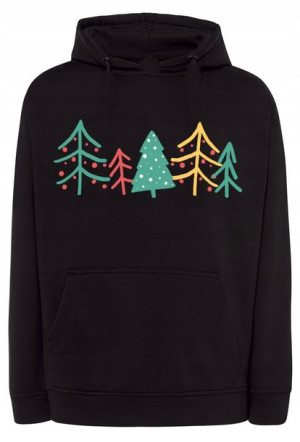 Bluza nadruk Świąteczne Drzewka Choinka r.XXL